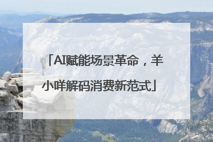 AI赋能场景革命，羊小咩解码消费新范式